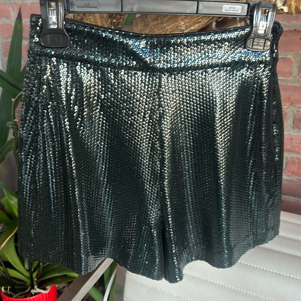 Sequin black short